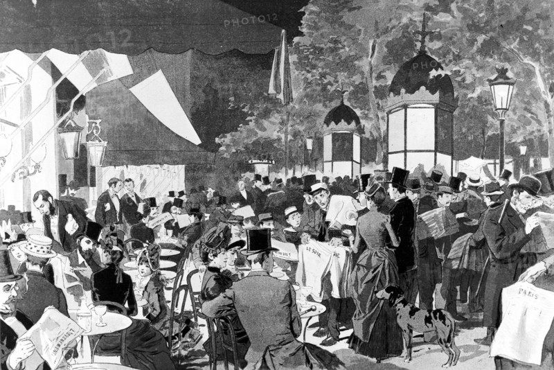 1885. Paris. Le soir de élections sur les boulevards.