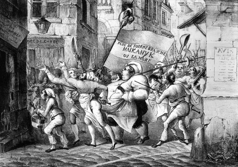 Caricature de l'article 14 de la Charte