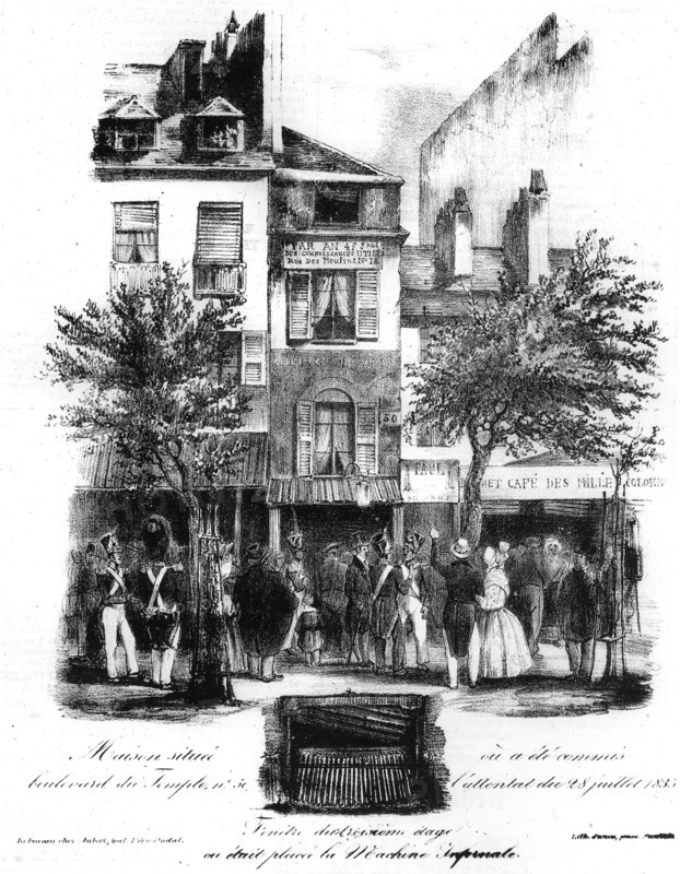 Attentat de Fieschi contre le roi Louis-Philippe ; 1835