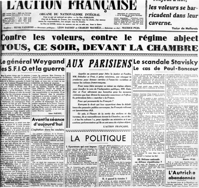 Headline from Action Française