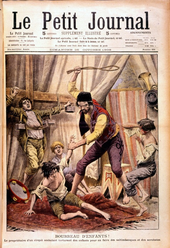 Man beating children