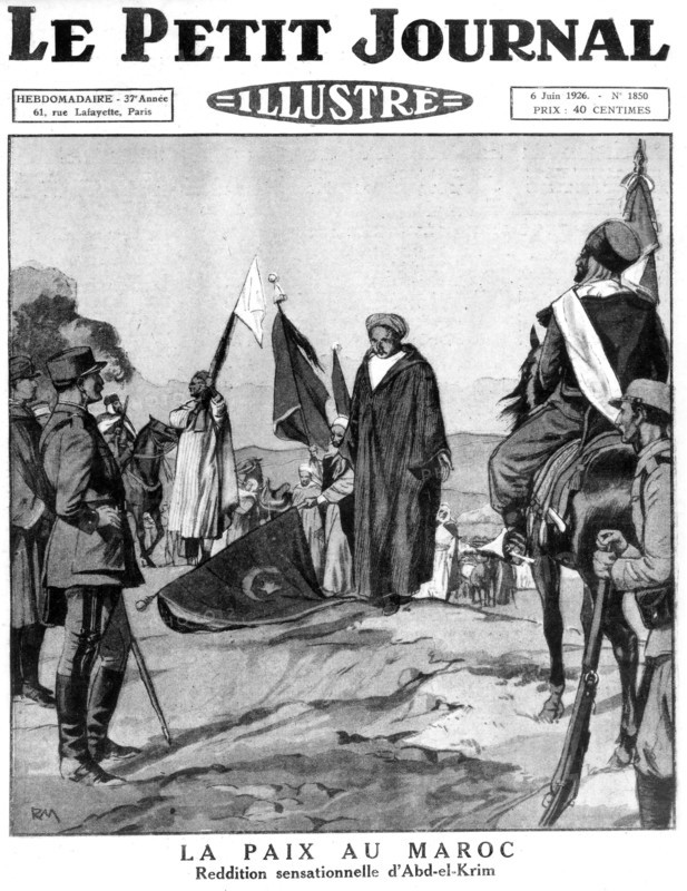 1926. Capitulation d'Ab-el-Krim, nationaliste marocain.