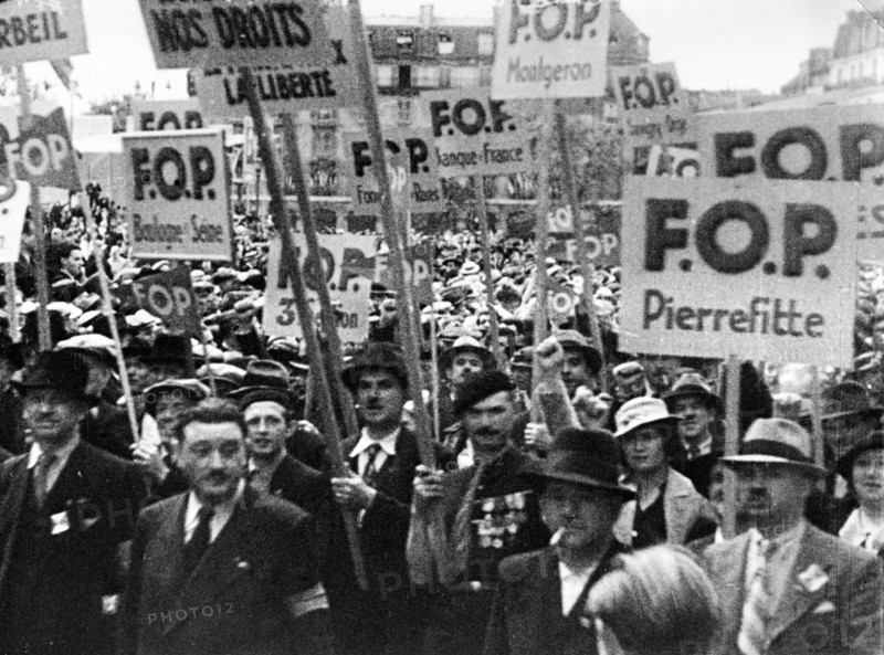 Manifestation of the Popular Front in Paris, 1936