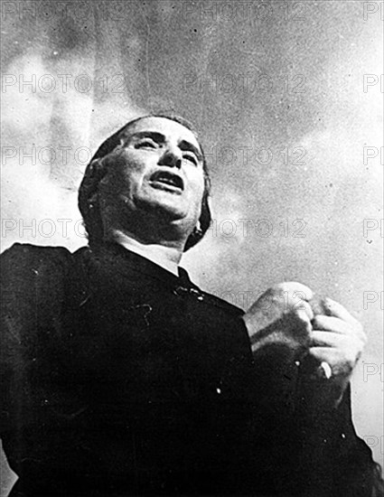 Portrait of the Spanish politician Dolores Ibárruri, known as La Pasionaria