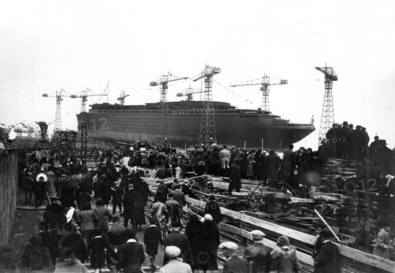 October 29, 1932.  Launching from Normandy in Saint-Nazaire.