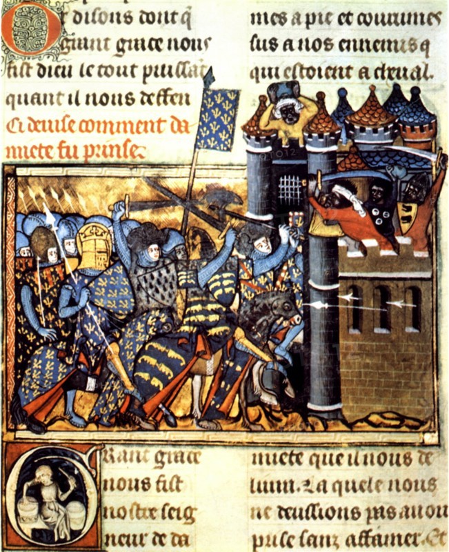 Manuscript, 5th crusade : Capture of Damiette