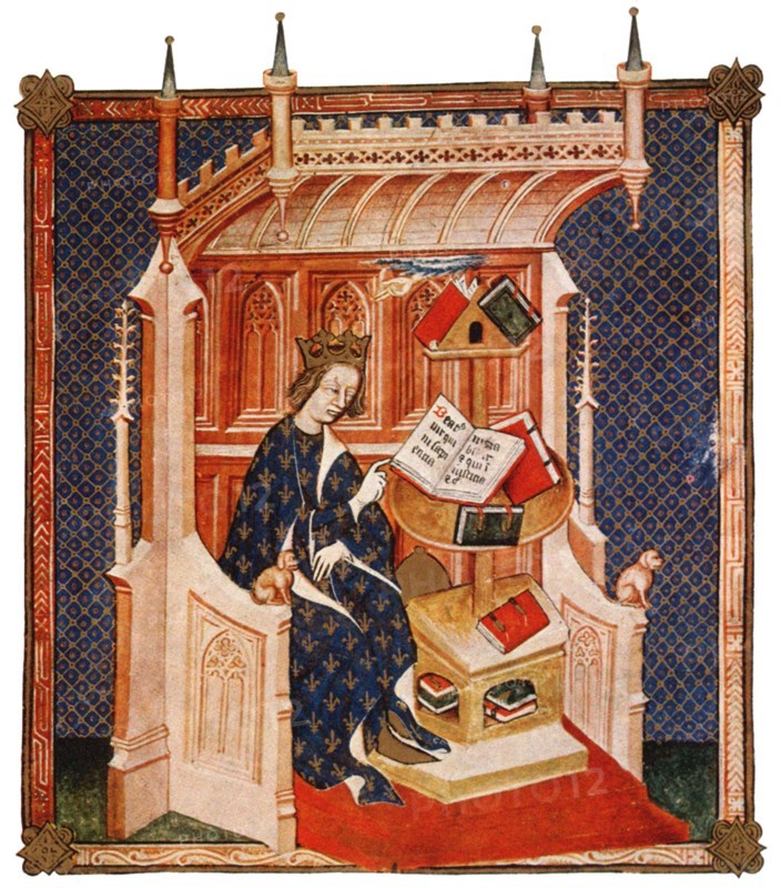 Charles V in his library (1364-1380)