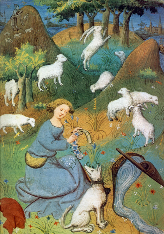 Joan of Arc looking after her sheep