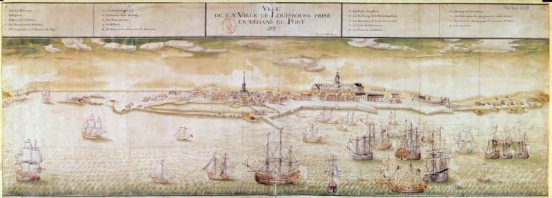 Vue de Louisbourg (Canada) en 1731