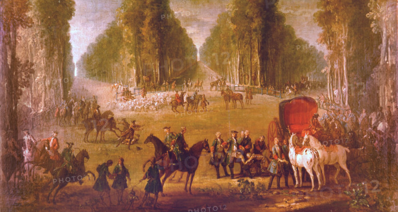 Oudry, Hunting party under Louis XV at Le Puy du Roy