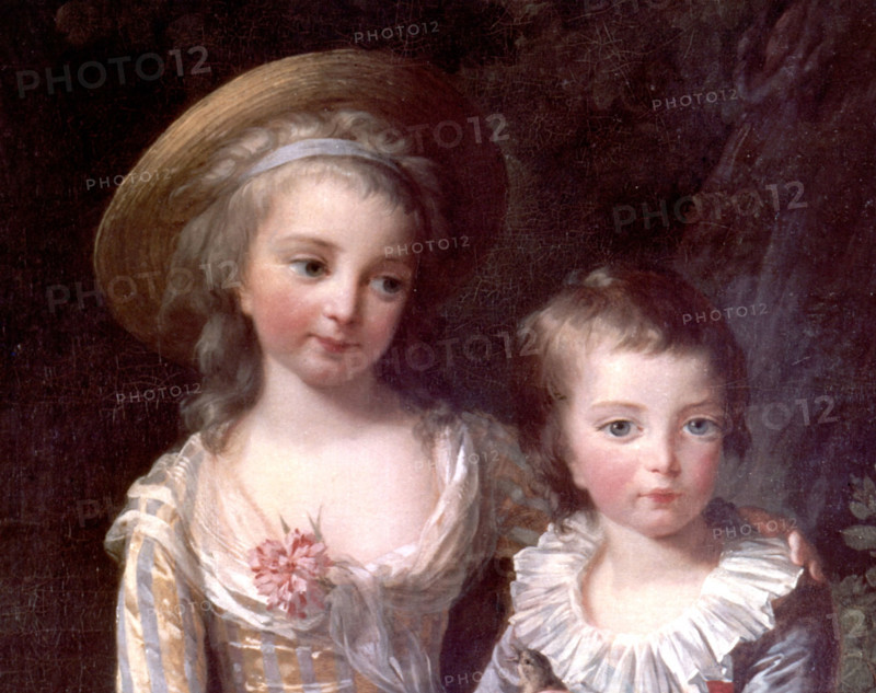 Elisabeth Vigée-Lebrun, Madame Royale et son frère le Dauphin, Gros plan