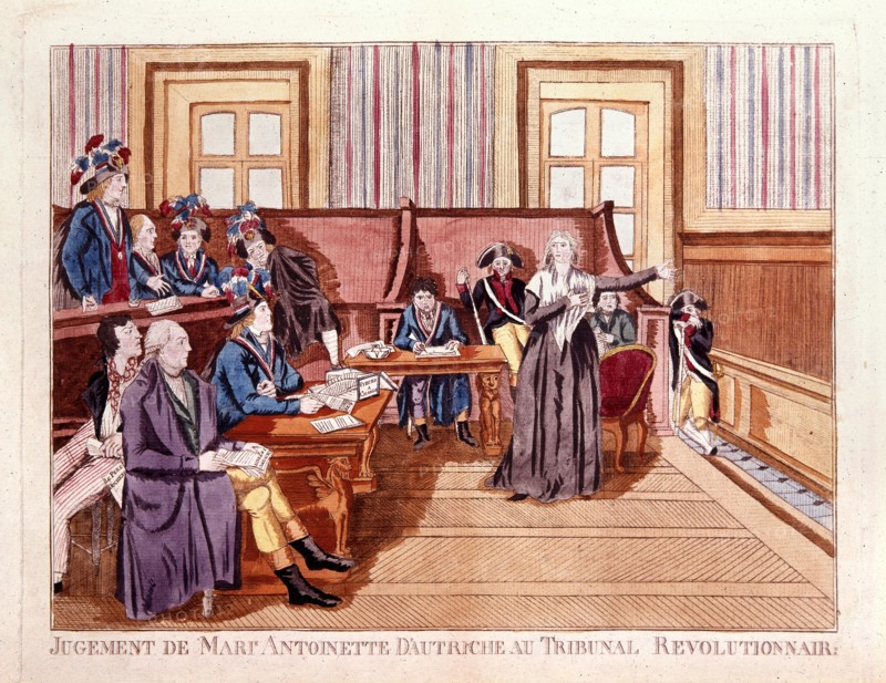 The sentencing of Queen Marie-Antoinette