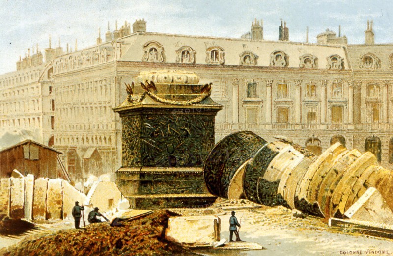 Destroying public monuments during the Commune