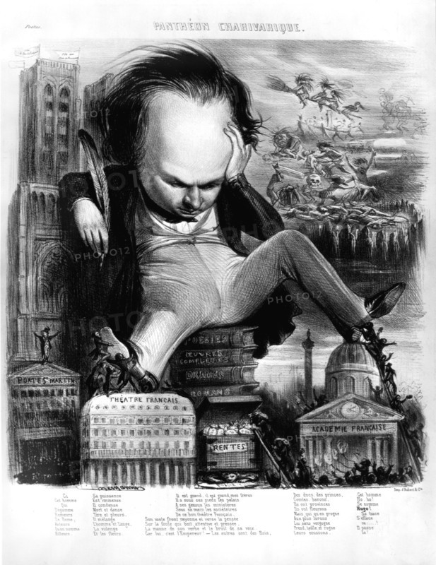 Victor Hugo . Caricature  1841.