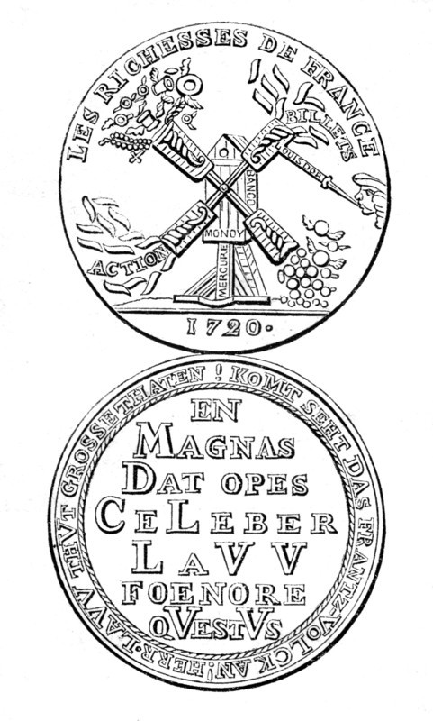 Médaille satirique contre Law, en argent