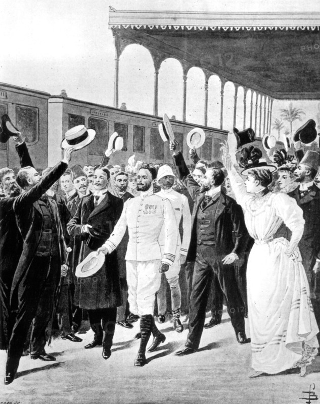 Arrivée de Marchand à la gare du Caire