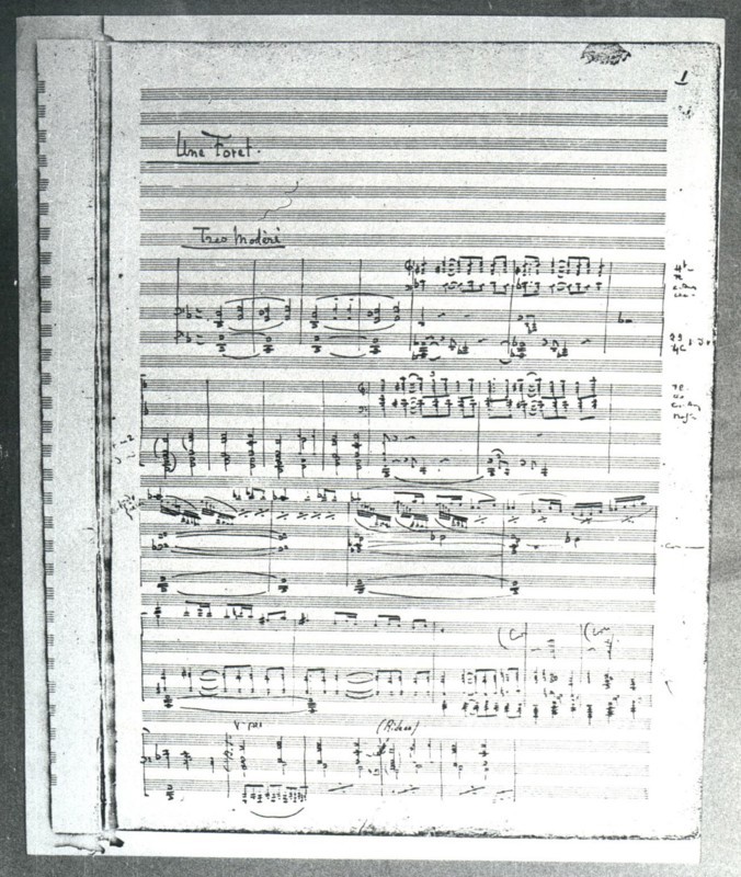 Page de partition de Pelléas et Mélisande pour Lily Texier