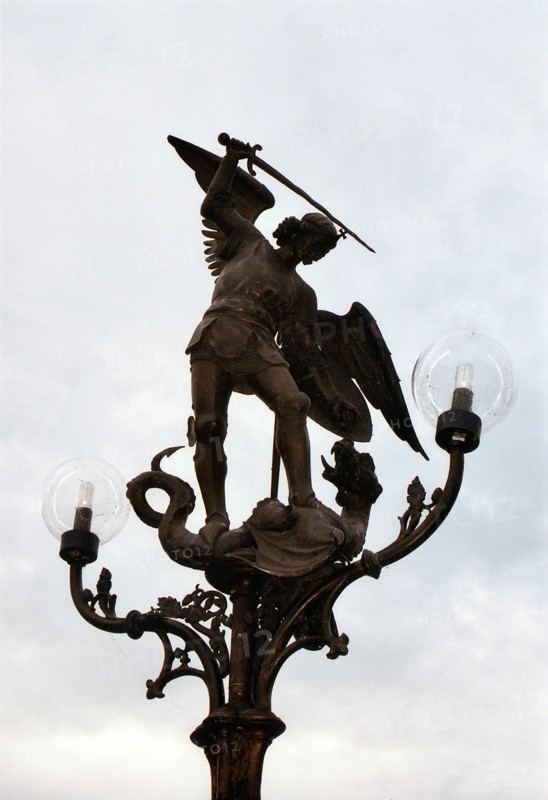 Saint-Michael slaying the dragon.