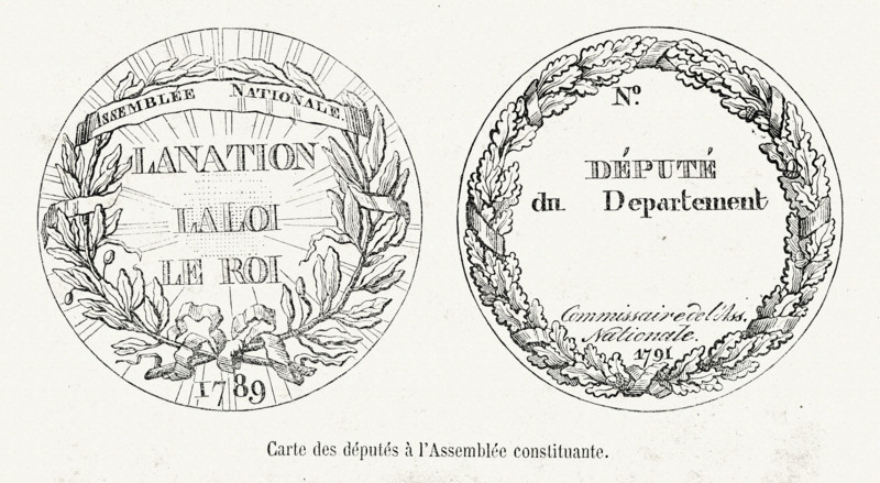Carte des députés à l'Assemblée constituante.
