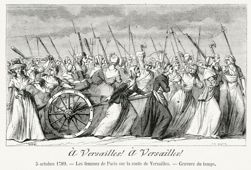 The women of Paris on the road to Versailles.