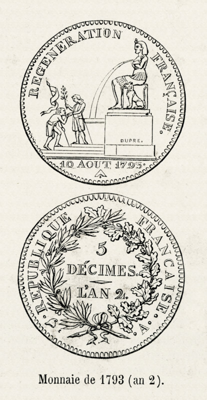 Currency from 1793 (the Second Year).