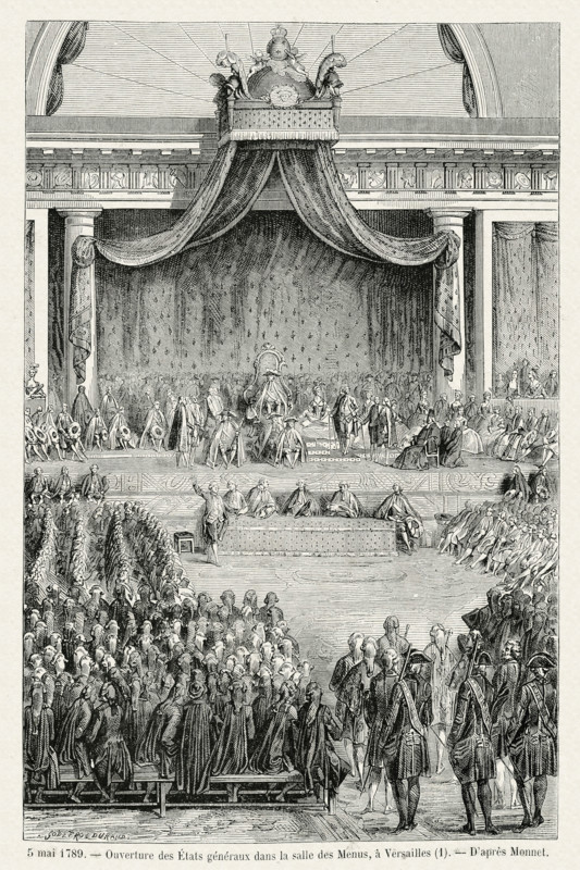 Opening of the States-General in the "salle des Menus", in Versailles.