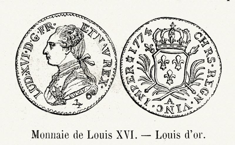 Monnaie. Louis d'or.