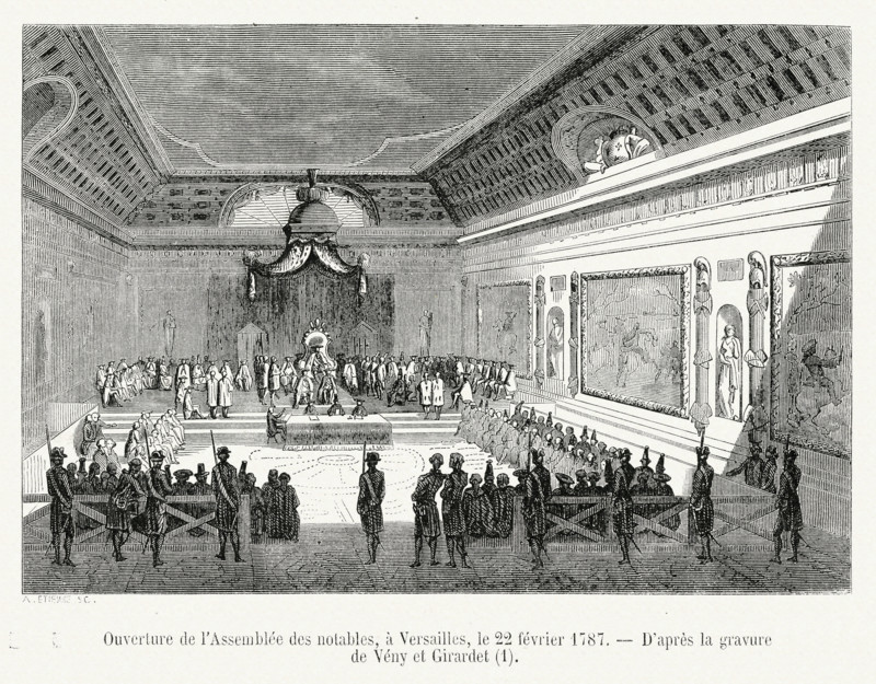 Ouverture de l'Assemblée des notables, à Versailles, le 22 février 1787.