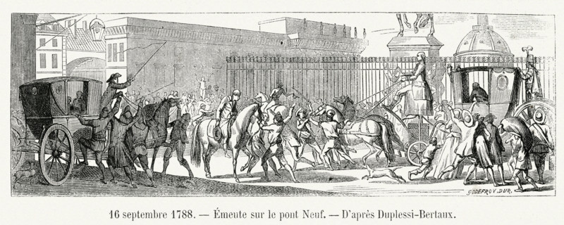 Rioting on the Pont-Neuf.