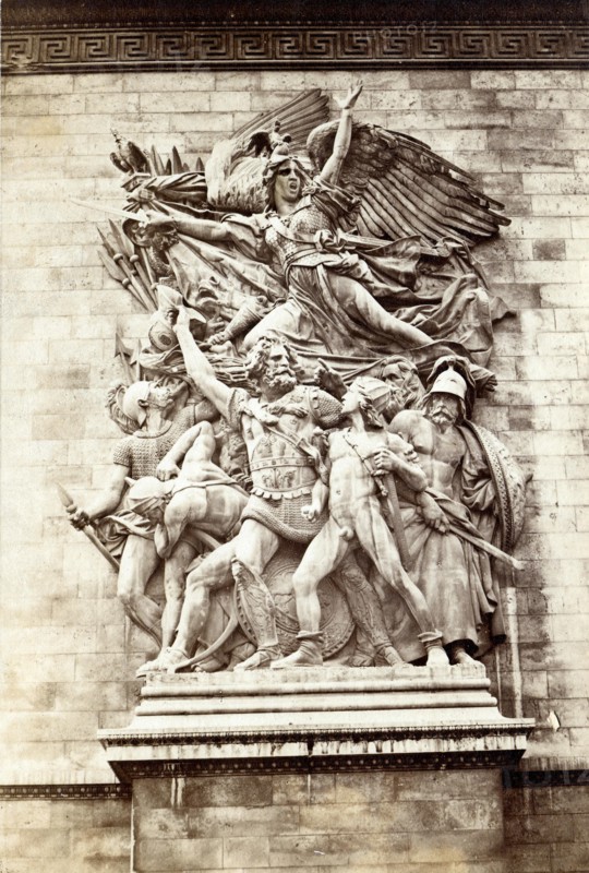 The Arc de Triomphe in Paris.