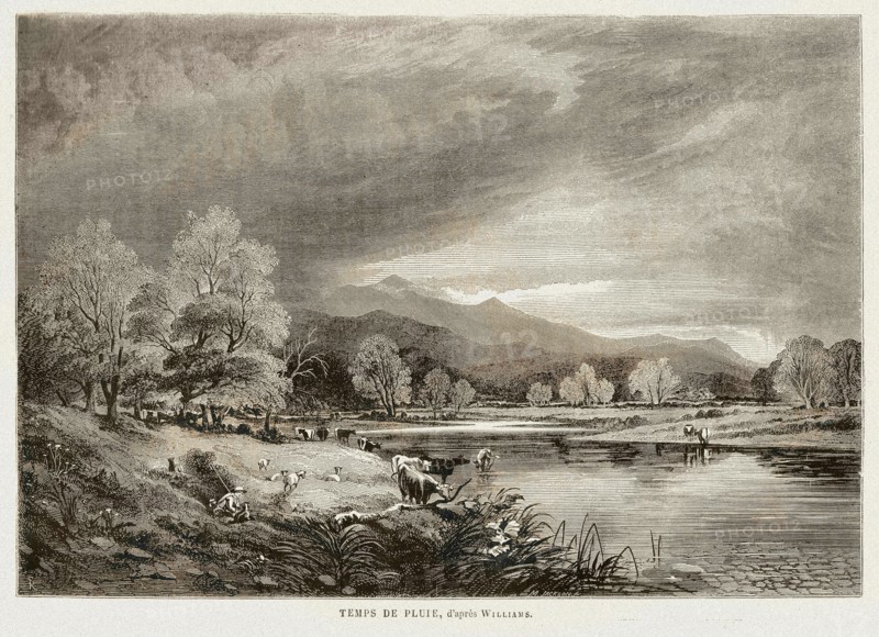 Landscape. "Temps de pluie". Countryside.