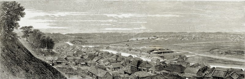 Japan. Panoramic view of Yokohama.