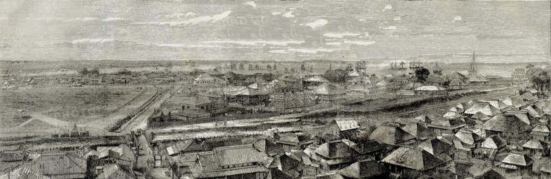 Japon. Vue générale de Yokohama.