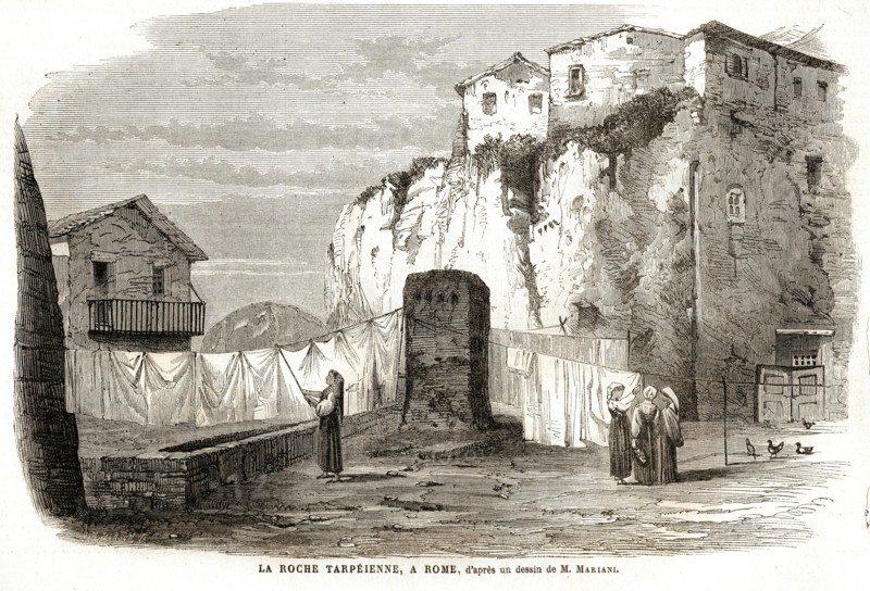 The Tarpeian Rock in Rome.
