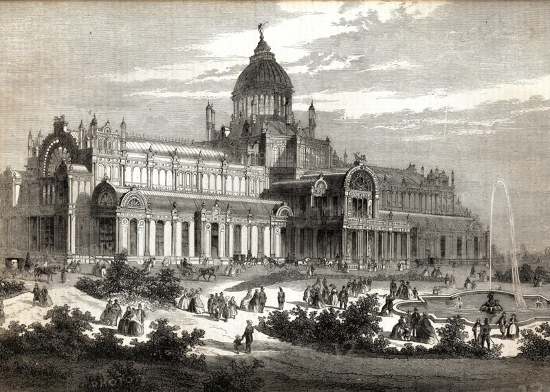 The "Nouveau Palais de l'Industrie" (New Palace of Industrie) in Amsterdam.