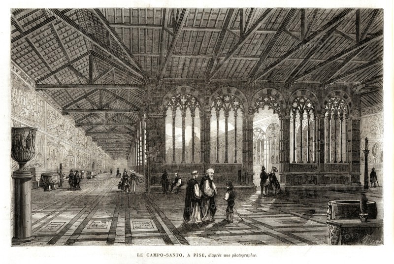 Italie. Le Campo-Santo à Pise (1864).
