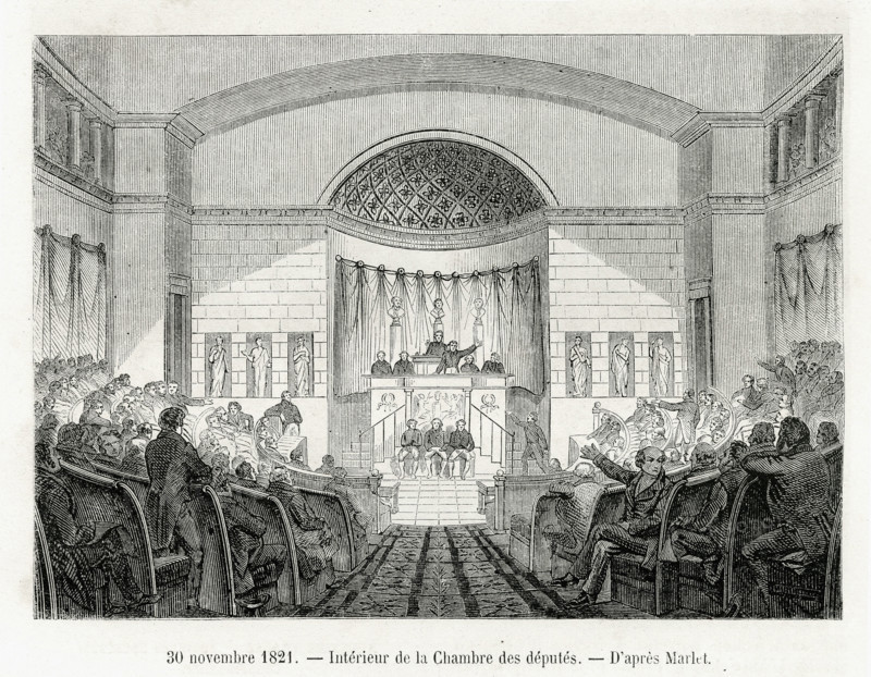 Intérieur de la Chambre des députés, d'après Marlet.