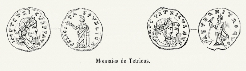 Monnaie frappée sous le règne de Tetricus Ier