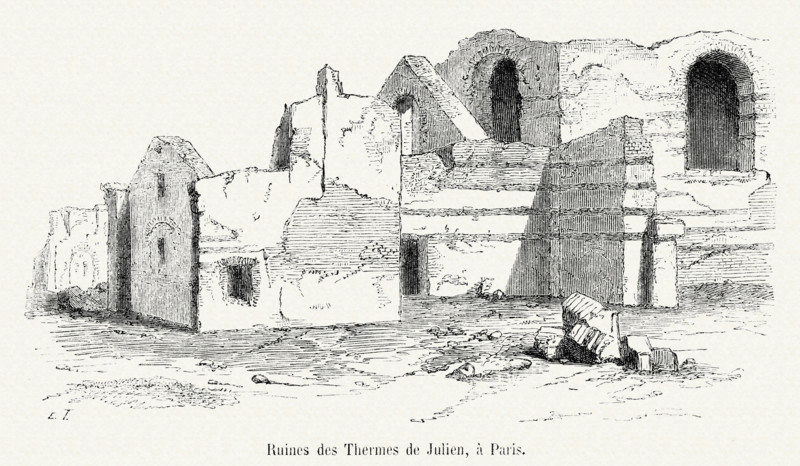Ruines des Thermes de Julien à Paris
