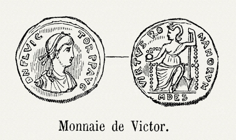 Monnaie frappée sous le règne de Victor