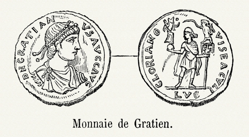 Monnaie frappée sous le règne de Gratien