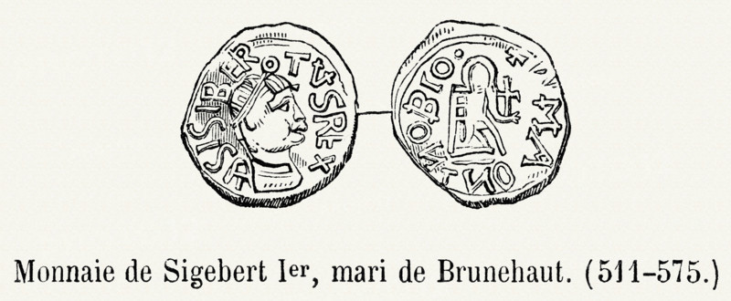 Monnaie frappée sous le règne de Sigebert Ier