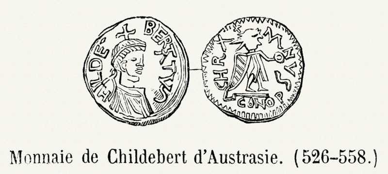 Monnaie frappée sous le règne de Childebert II