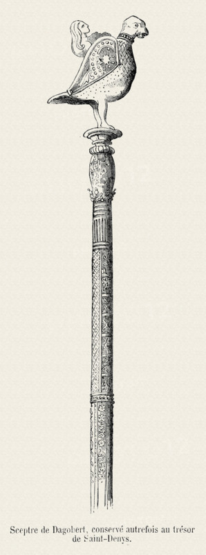 Sceptre de Dagobert, conservé autrefois au trésor de Saint-Denis.
