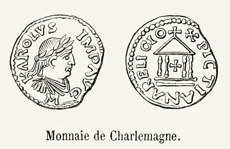 Coin of Charlemagne.