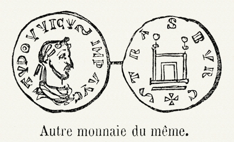 Monnaie de Louis le Pieux ou le Débonnaire.
