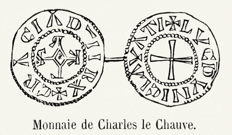 Monnaie de Charles le Chauve.