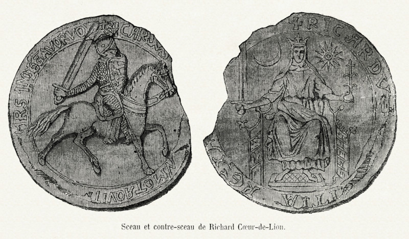 Sceau et contre-sceau de Richard Cœur-de-Lion.