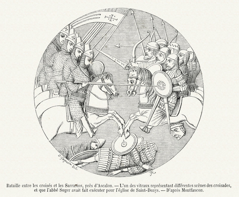 Battle between the Crusaders and the Saracens, near to Ascalon.