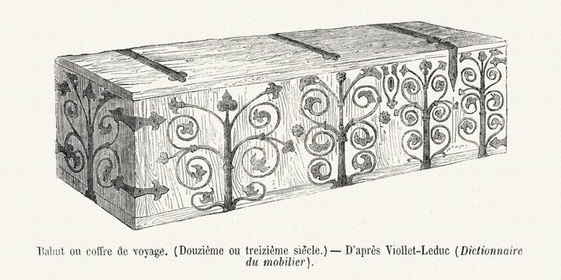 Bahut ou coffre de voyage.
